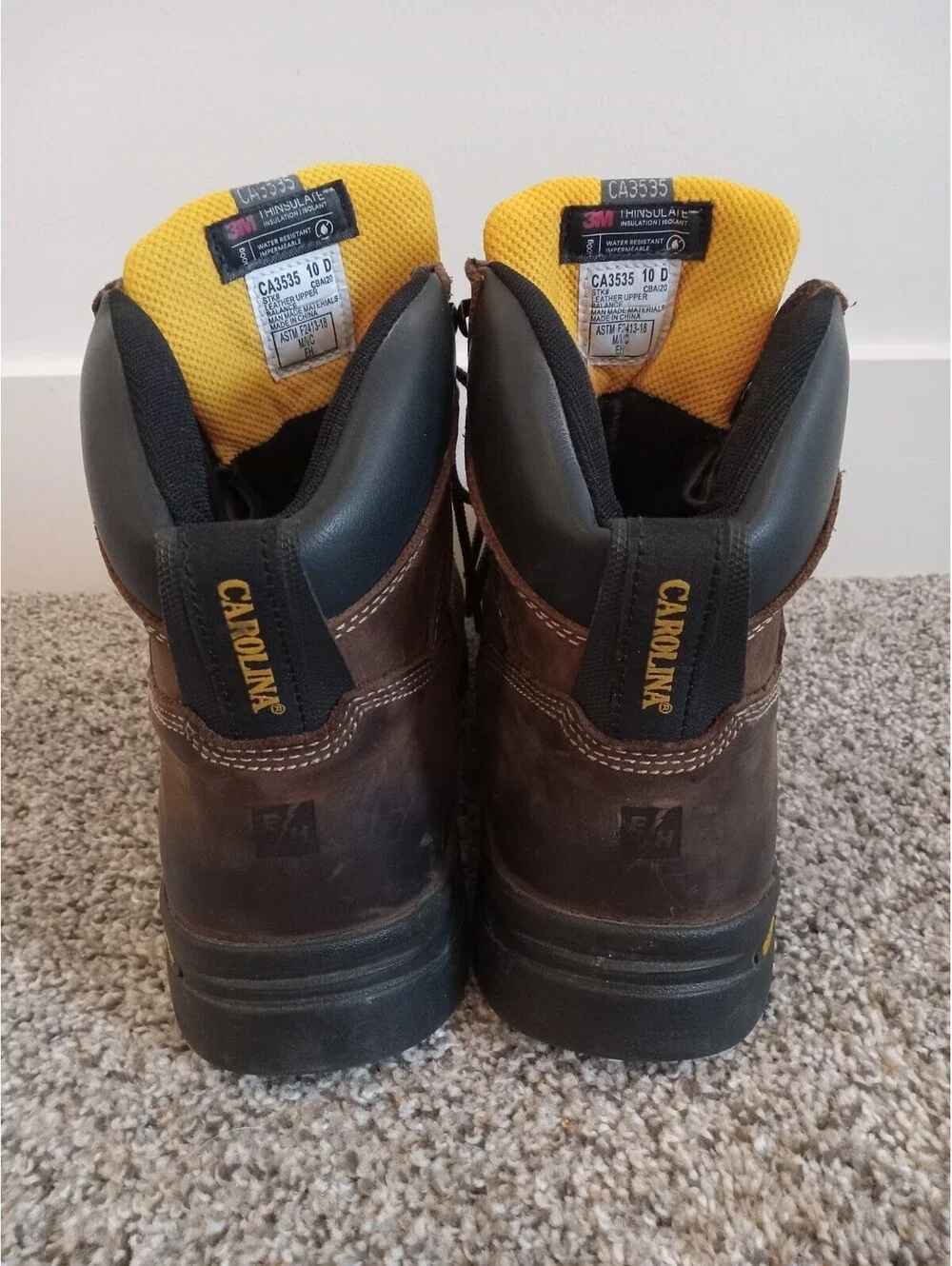 Carolina Circuit 6 Waterproof Composite Toe Boots Mens Size 10 D Brown Leather